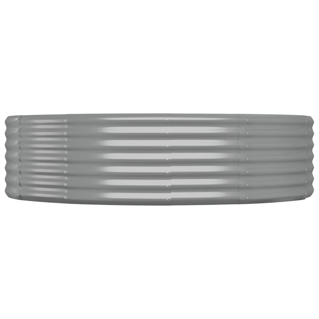 vidaXL Garden Raised Bed Galvanised Steel 214x140x36 cm Grey