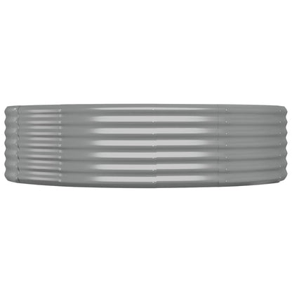 vidaXL Garden Raised Bed Galvanised Steel 214x140x36 cm Grey