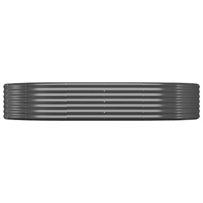 vidaXL Garden Raised Bed Galvanised Steel 214x140x36 cm Anthracite