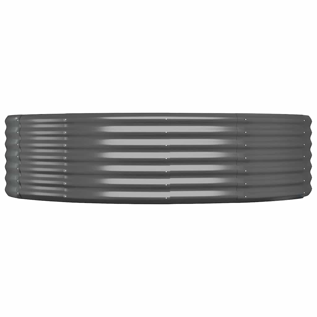 vidaXL Garden Raised Bed Galvanised Steel 214x140x36 cm Anthracite