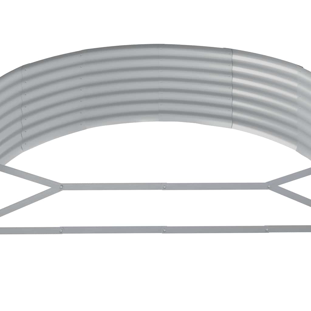 vidaXL Garden Raised Bed Galvanised Steel 214x140x36 cm Anthracite