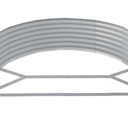 vidaXL Garden Raised Bed Galvanised Steel 214x140x36 cm Anthracite