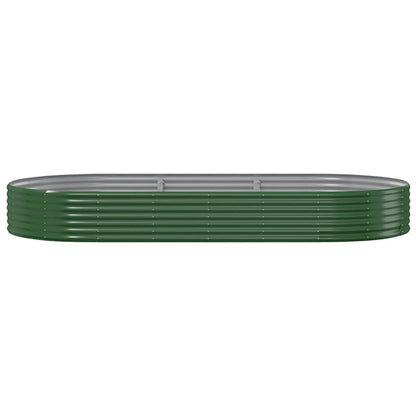 vidaXL Garden Raised Bed Galvanised Steel 296x140x36 cm Green