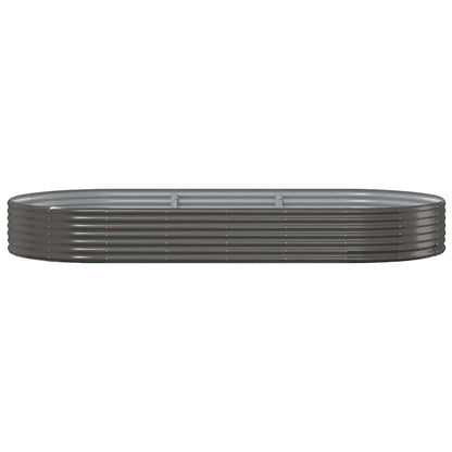vidaXL Garden Raised Bed Galvanised Steel 296x140x36 cm Anthracite