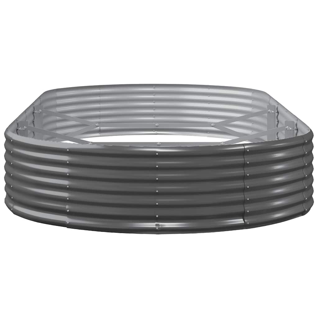 vidaXL Garden Raised Bed Galvanised Steel 296x140x36 cm Anthracite