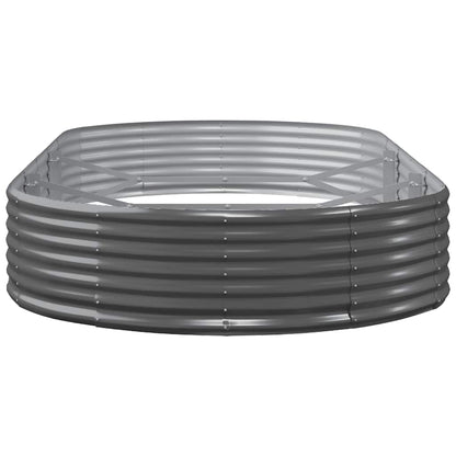 vidaXL Garden Raised Bed Galvanised Steel 296x140x36 cm Anthracite