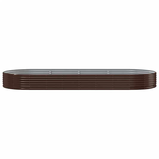 vidaXL Garden Raised Bed Galvanised Steel 373x140x36 cm Brown