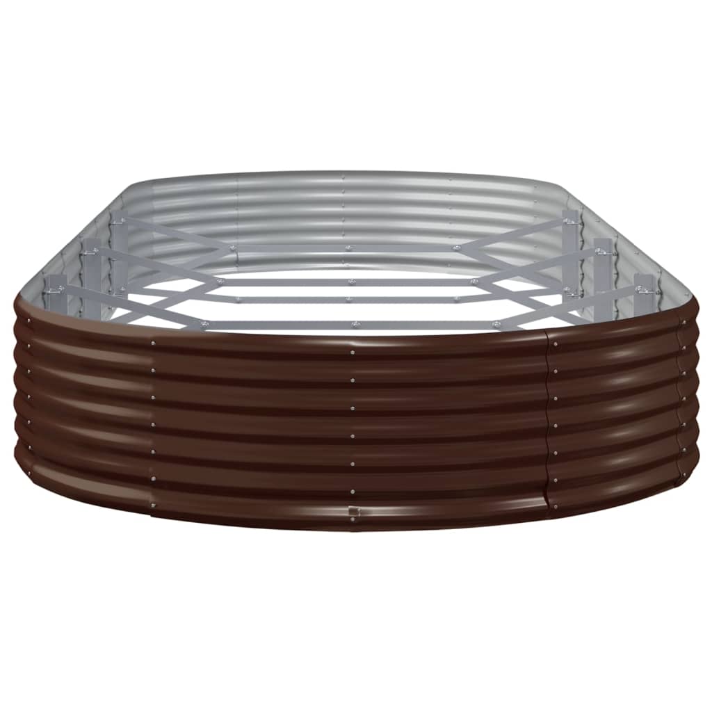 vidaXL Garden Raised Bed Galvanised Steel 373x140x36 cm Brown