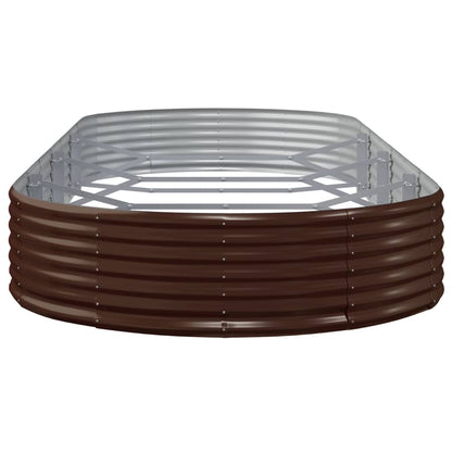 vidaXL Garden Raised Bed Galvanised Steel 373x140x36 cm Brown