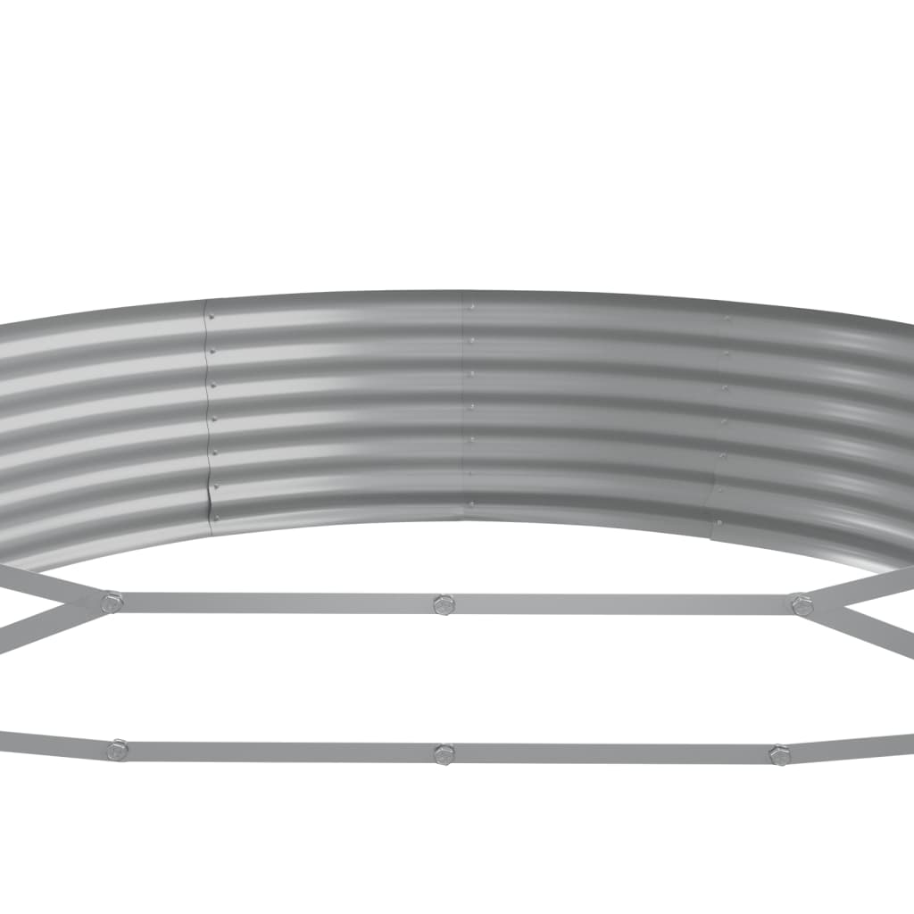 vidaXL Garden Raised Bed Galvanised Steel 373x140x36 cm Brown