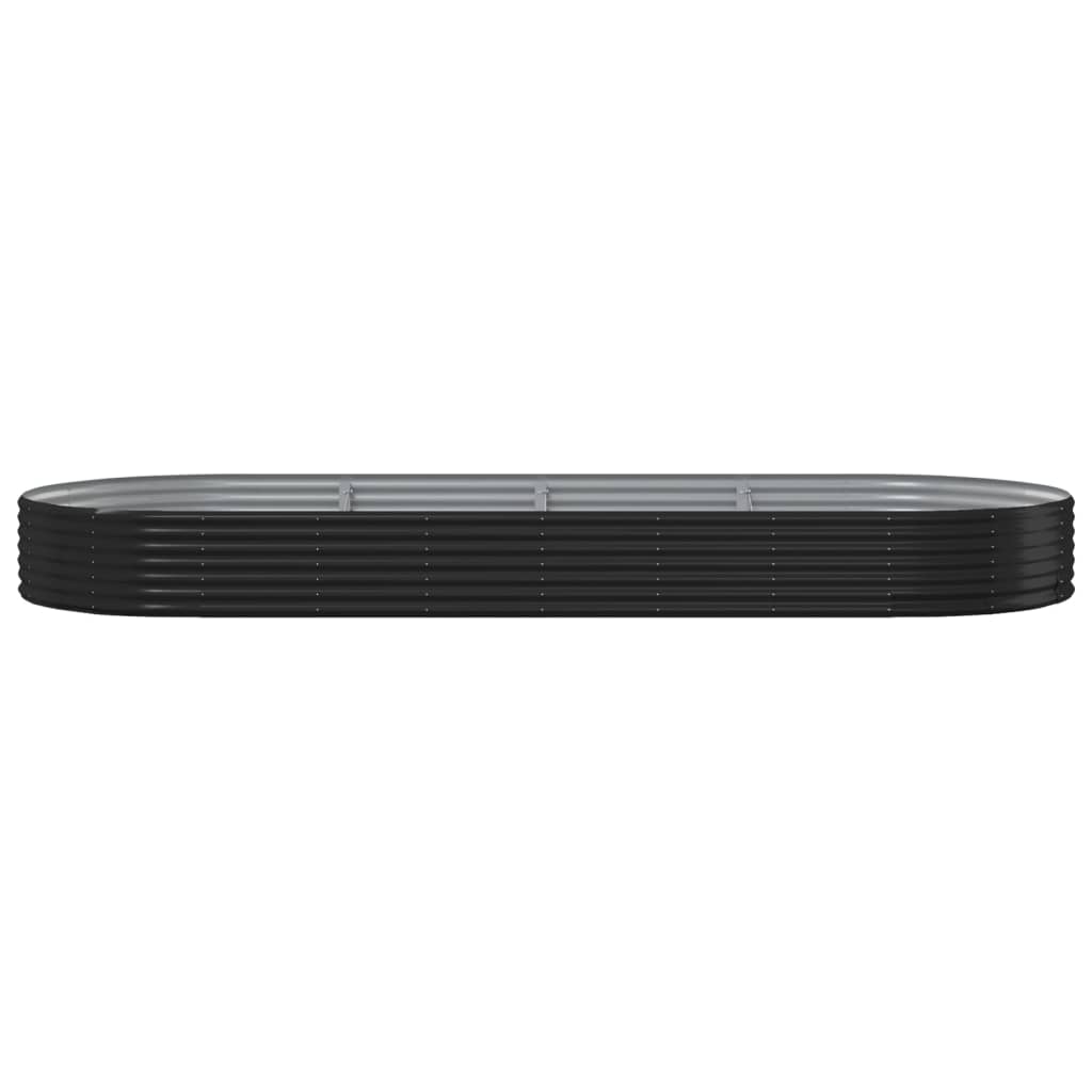 vidaXL Garden Raised Bed Galvanised Steel 373x140x36 cm Anthracite