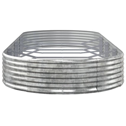 vidaXL Garden Raised Bed Galvanised Steel 373x140x36 cm Silver