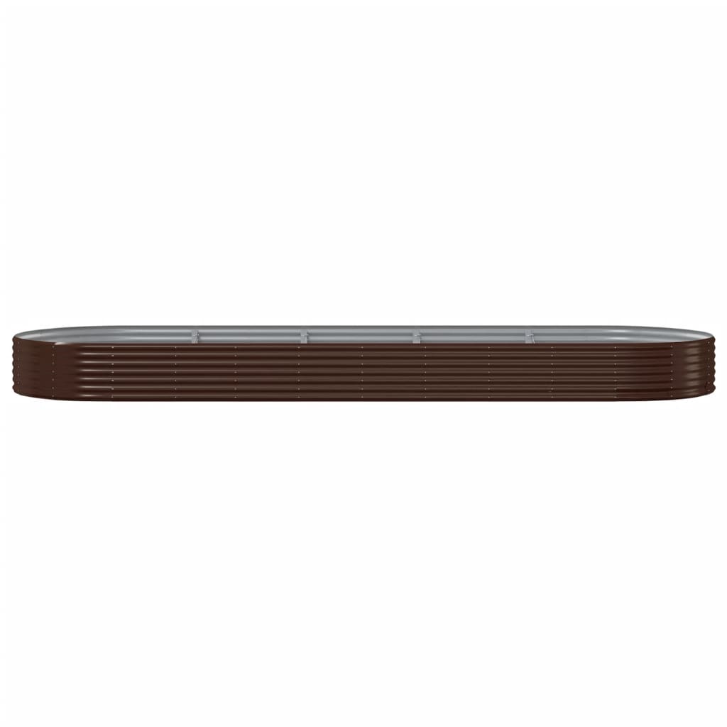 vidaXL Garden Raised Bed Galvanised Steel 450x140x36 cm Brown