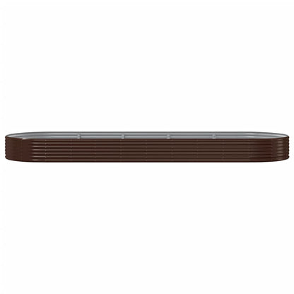 vidaXL Garden Raised Bed Galvanised Steel 450x140x36 cm Brown
