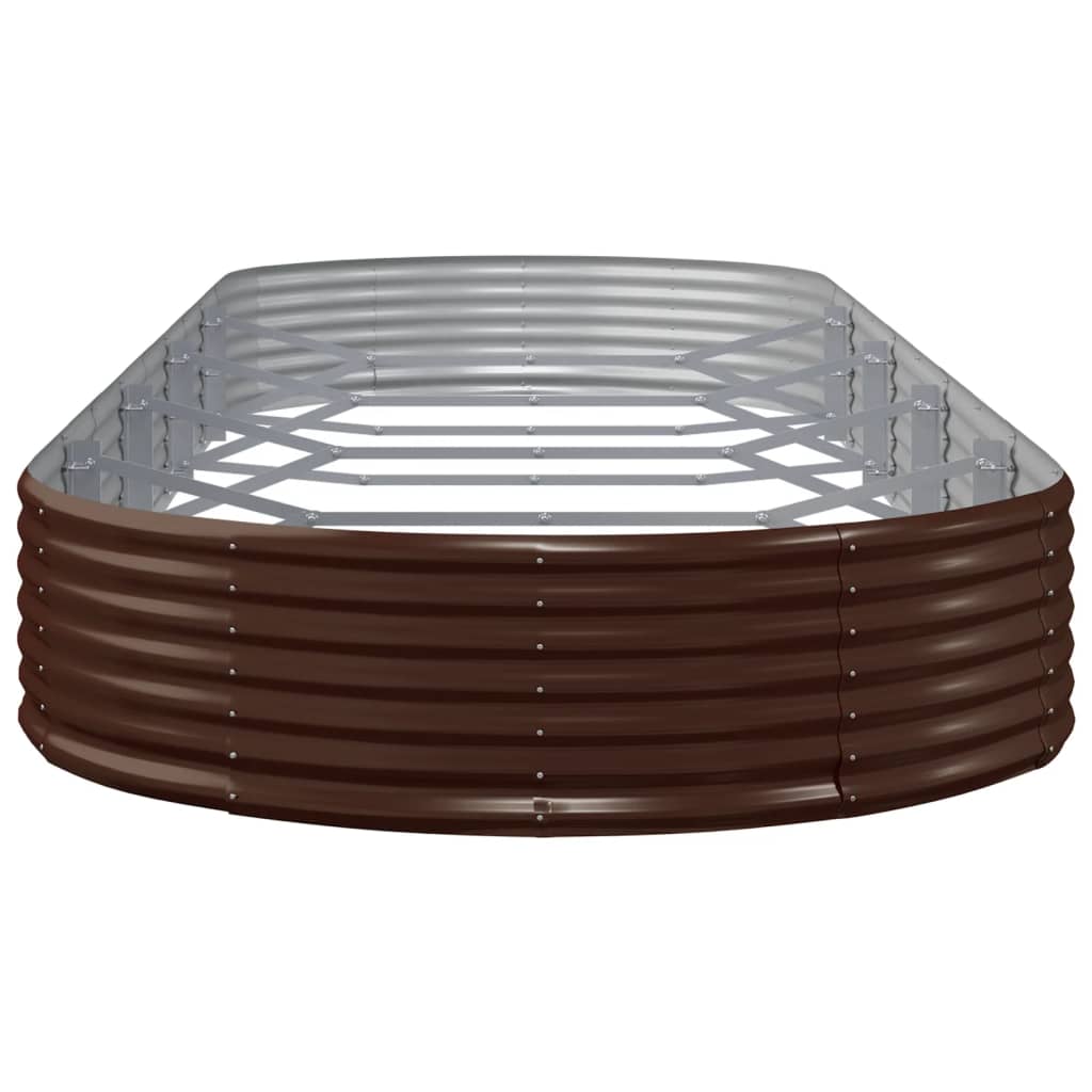 vidaXL Garden Raised Bed Galvanised Steel 450x140x36 cm Brown