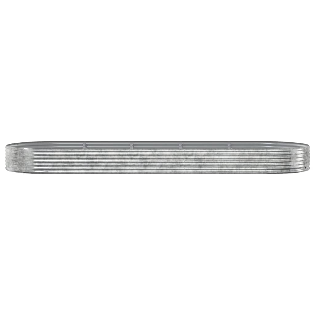 vidaXL Garden Raised Bed Galvanised Steel 450x140x36 cm Silver