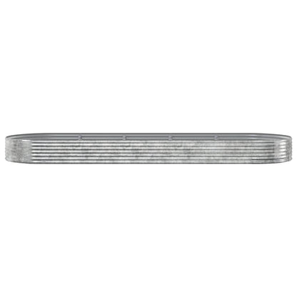 vidaXL Garden Raised Bed Galvanised Steel 450x140x36 cm Silver