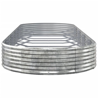 vidaXL Garden Raised Bed Galvanised Steel 450x140x36 cm Silver