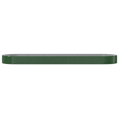 vidaXL Garden Raised Bed Galvanised Steel 523x140x36 cm Green