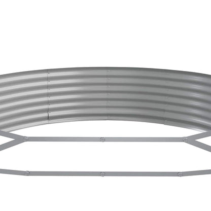 vidaXL Garden Raised Bed | Grey | Powder-coated steel | Large | Durable