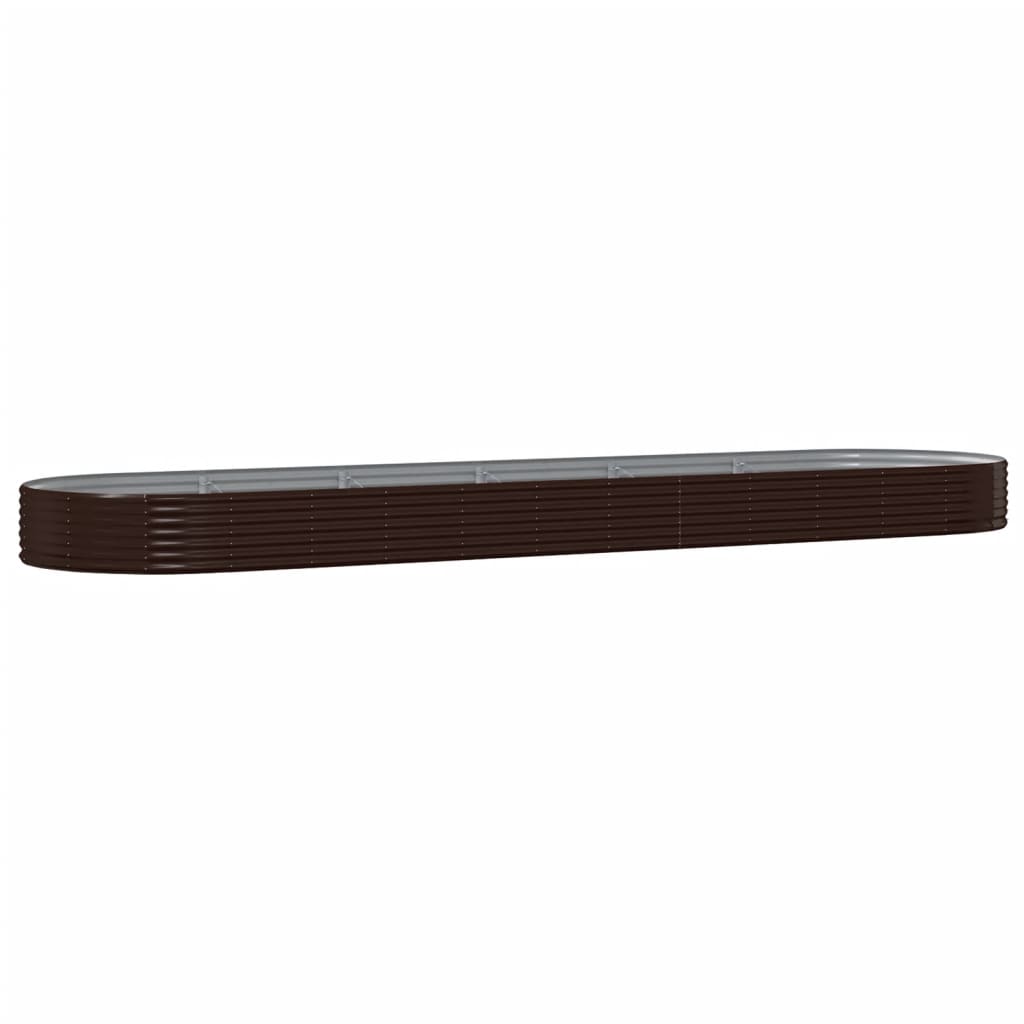 vidaXL Garden Raised Bed Galvanised Steel 523x140x36 cm Brown