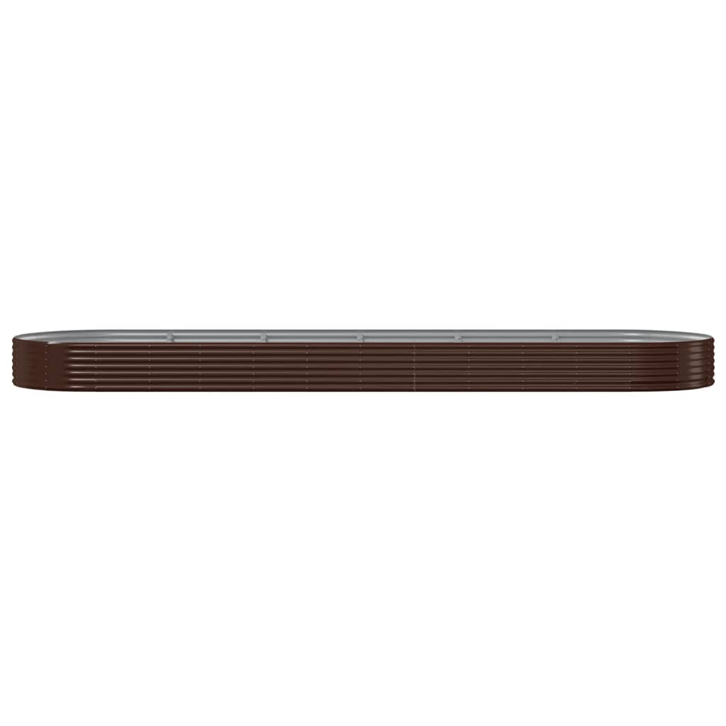 vidaXL Garden Raised Bed Galvanised Steel 523x140x36 cm Brown