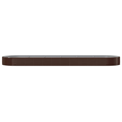 vidaXL Garden Raised Bed Galvanised Steel 523x140x36 cm Brown