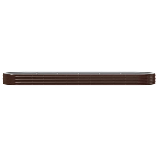 vidaXL Garden Raised Bed Galvanised Steel 523x140x36 cm Brown