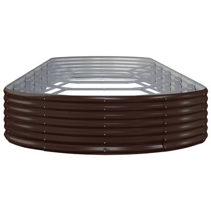 vidaXL Garden Raised Bed Galvanised Steel 523x140x36 cm Brown