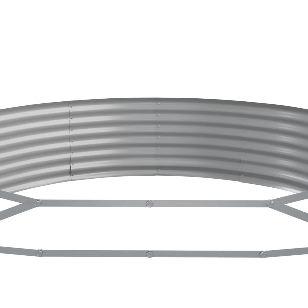 vidaXL Garden Raised Bed Galvanised Steel 523x140x36 cm Brown