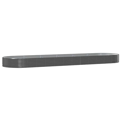 vidaXL Garden Raised Bed Galvanised Steel 523x140x36 cm Anthracite
