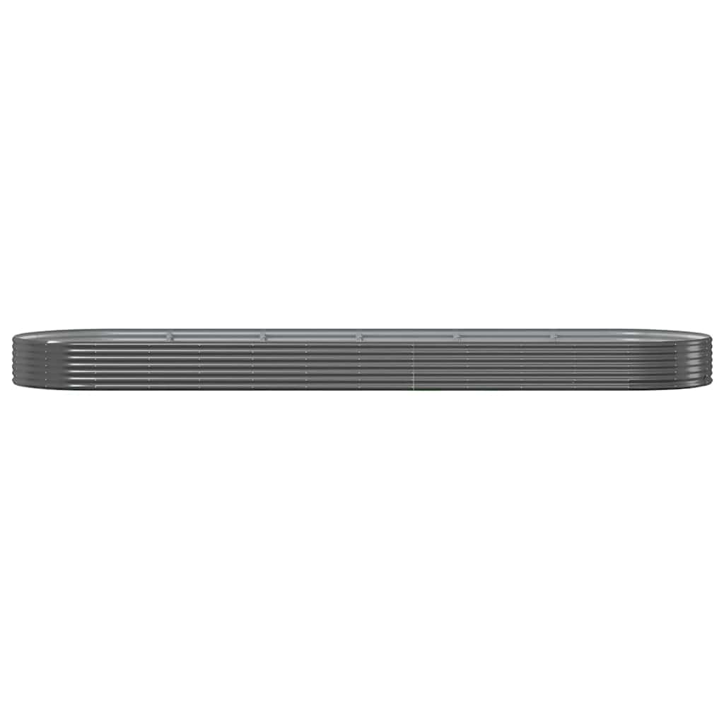 vidaXL Garden Raised Bed Galvanised Steel 523x140x36 cm Anthracite
