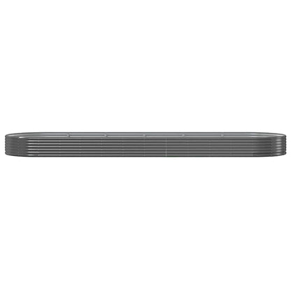 vidaXL Garden Raised Bed Galvanised Steel 523x140x36 cm Anthracite
