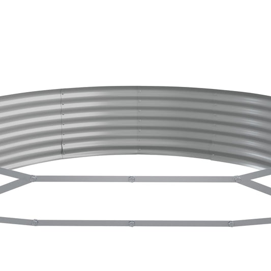 vidaXL Garden Raised Bed Galvanised Steel 523x140x36 cm Silver