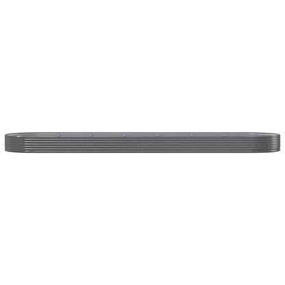 vidaXL Garden Raised Bed Galvanised Steel 600x140x36 cm Grey