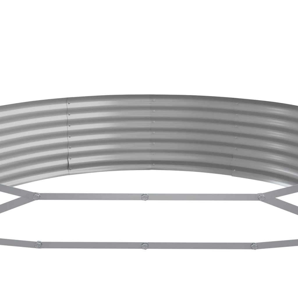 vidaXL Garden Raised Bed Galvanised Steel 600x140x36 cm Grey