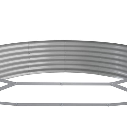 vidaXL Garden Raised Bed Galvanised Steel 600x140x36 cm Grey