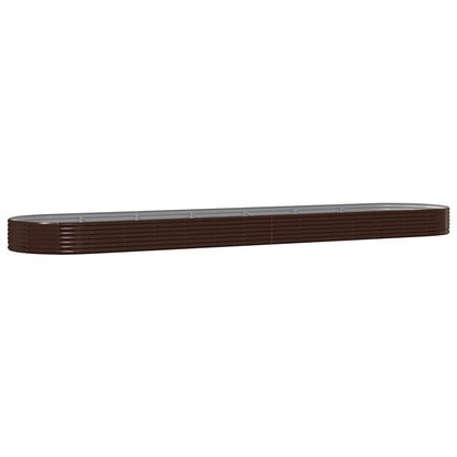 vidaXL Garden Raised Bed Galvanised Steel 600x140x36 cm Brown