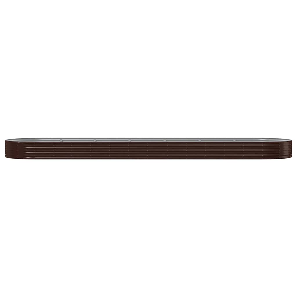 vidaXL Garden Raised Bed Galvanised Steel 600x140x36 cm Brown