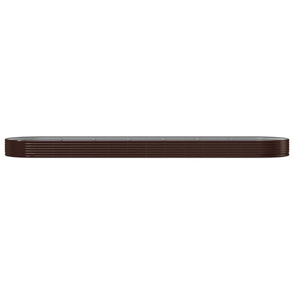 vidaXL Garden Raised Bed Galvanised Steel 600x140x36 cm Brown