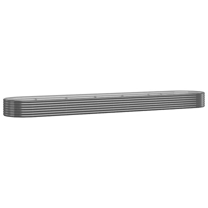 vidaXL Garden Raised Bed Galvanised Steel 600x140x36 cm Anthracite