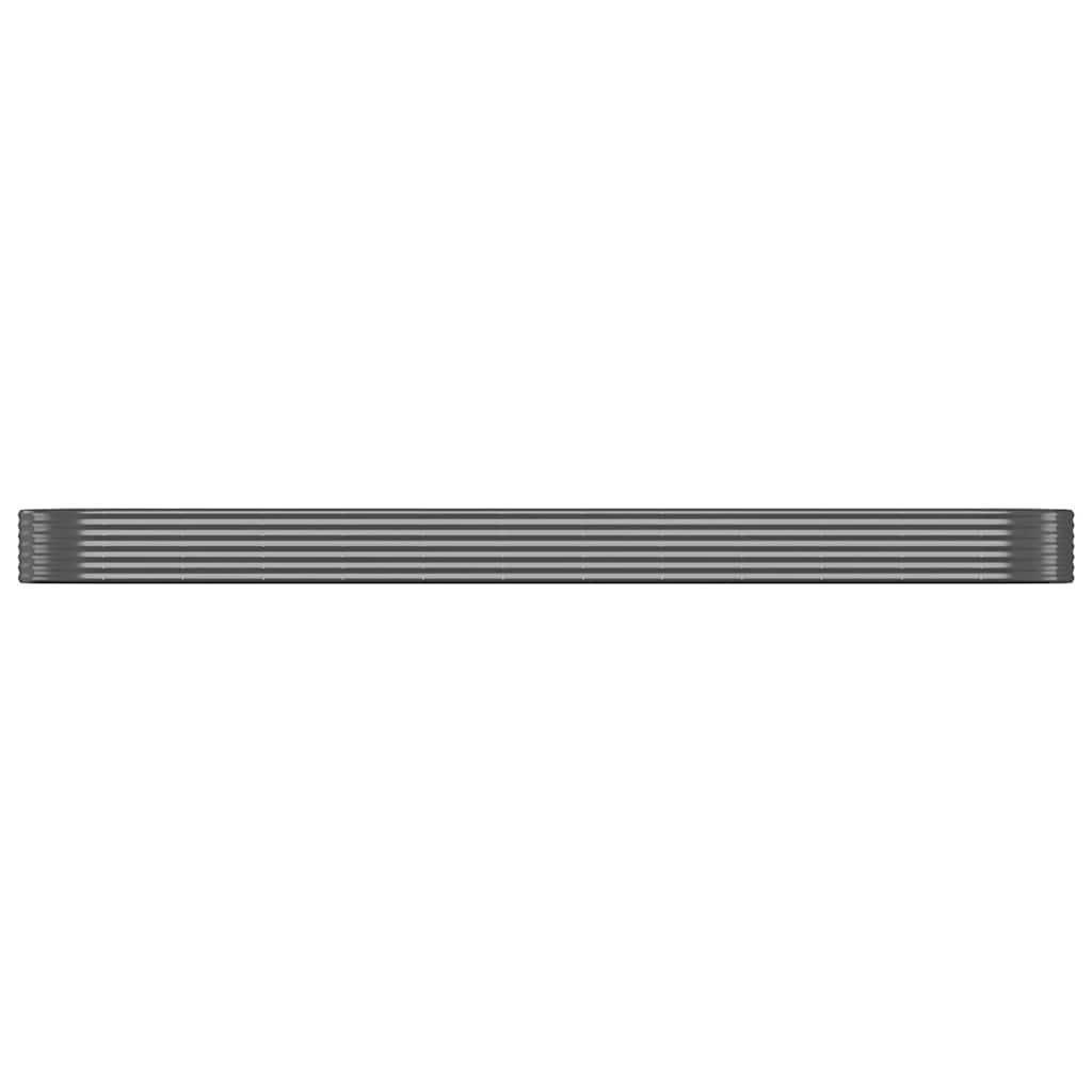 vidaXL Garden Raised Bed Galvanised Steel 600x140x36 cm Anthracite