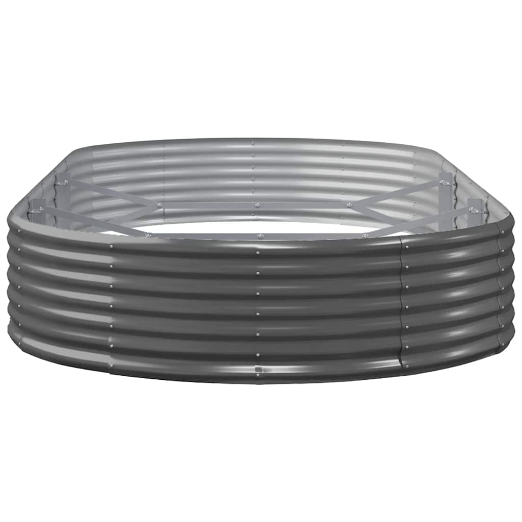 vidaXL Garden Raised Bed Galvanised Steel 600x140x36 cm Anthracite