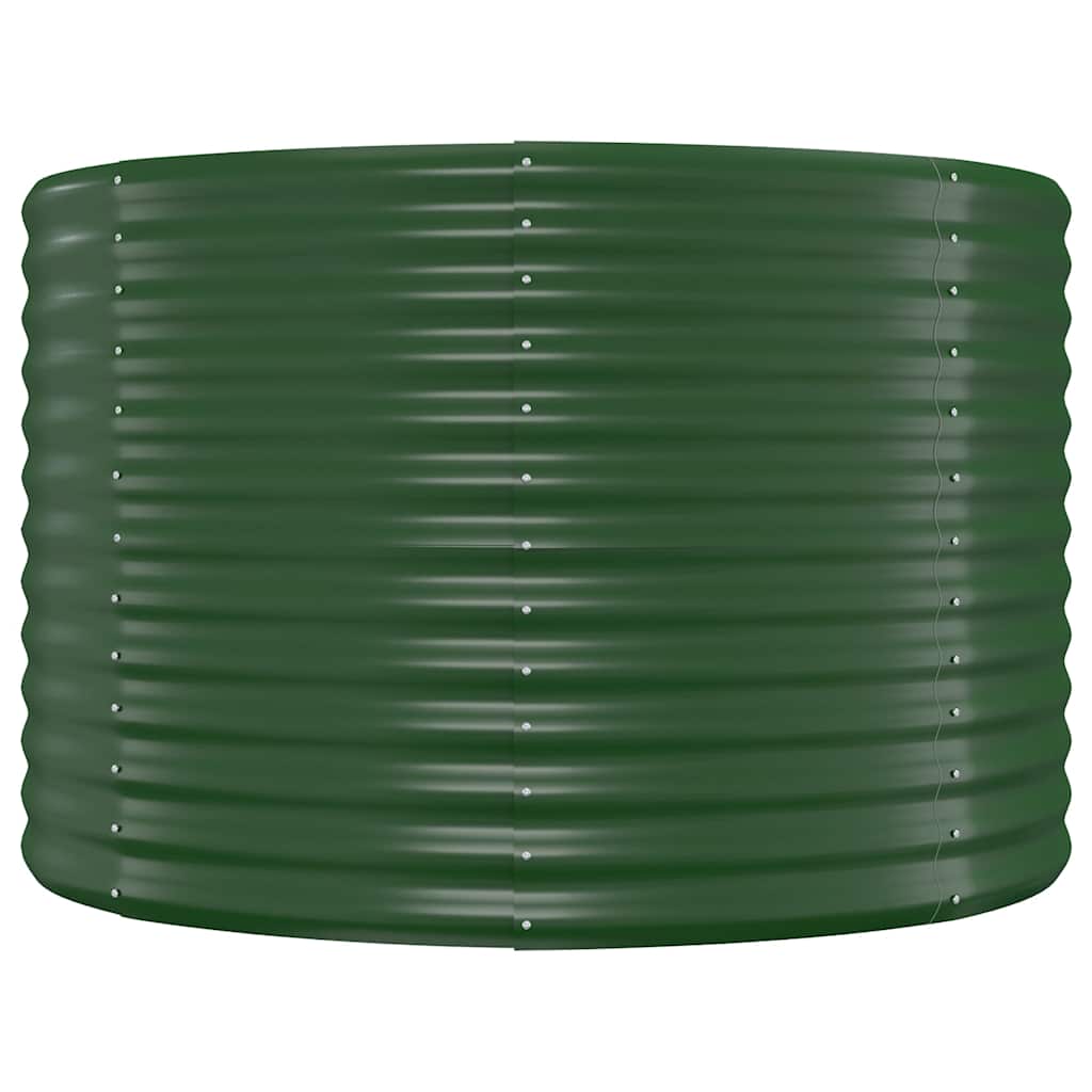 vidaXL Garden Raised Bed Galvanised Steel 100x100x68 cm Green