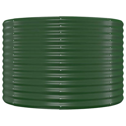 vidaXL Garden Raised Bed Galvanised Steel 100x100x68 cm Green
