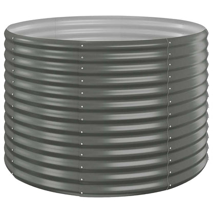 vidaXL Garden Raised Bed Galvanised Steel 100x100x68 cm Grey