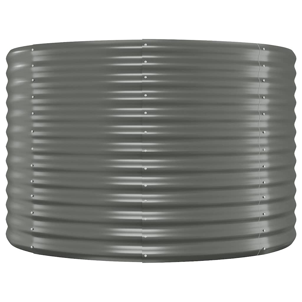 vidaXL Garden Raised Bed Galvanised Steel 100x100x68 cm Grey