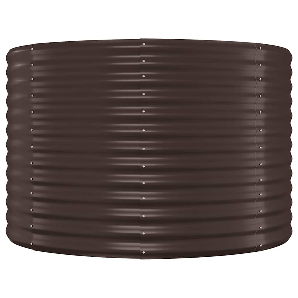 vidaXL Garden Raised Bed Galvanised Steel 100x100x68 cm Brown