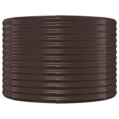 vidaXL Garden Raised Bed Galvanised Steel 100x100x68 cm Brown
