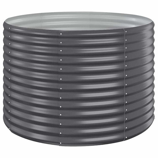 vidaXL Garden Raised Bed Galvanised Steel 100x100x68 cm Anthracite